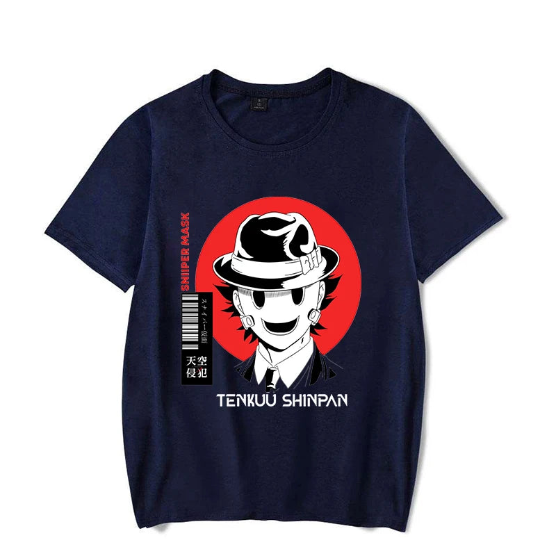 New Anime High-Rise Invasion Printed T-Shirts Women Men Short Sleeve Funny Round Neck Tee Shirt Casual Summer Tops