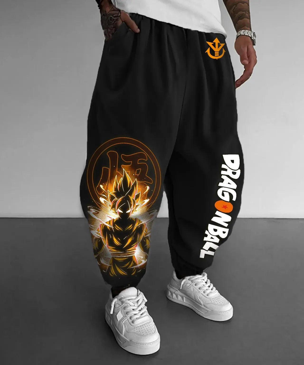 Dragon Ball Anime Men Jogger Pants Streetwear Casual Sweatpants Goku Graphic Print Elastic Cuff Spring Autumn Fashion Trousers