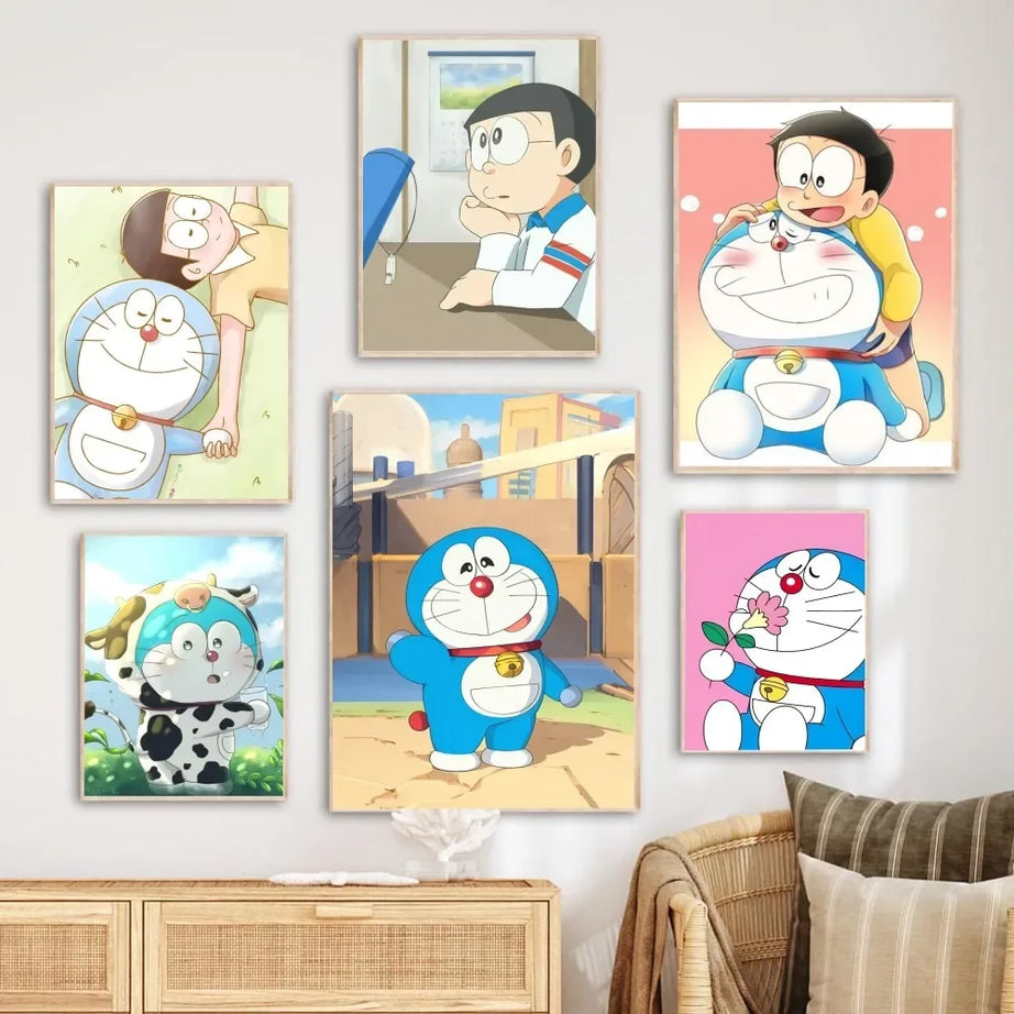 1pc Doraemon Anime Poster Paper Print