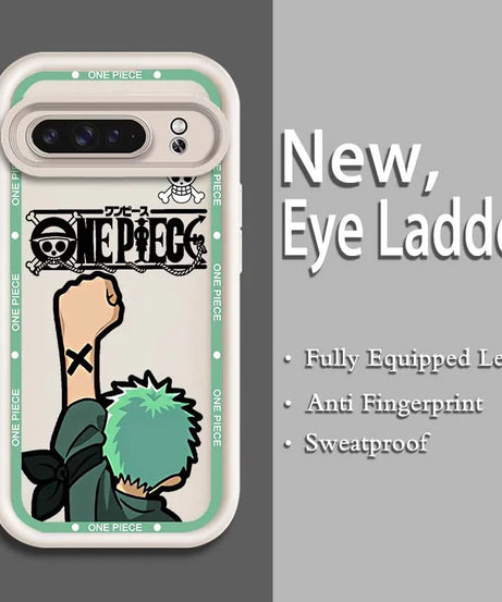 Roronoa Zoro Eye Ladder Case – One Piece Soft TPU Cover for Pixel 9–7A Pro 5G