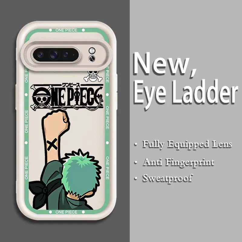 Roronoa Zoro Eye Ladder Case – One Piece Soft TPU Cover for Pixel 9–7A Pro 5G