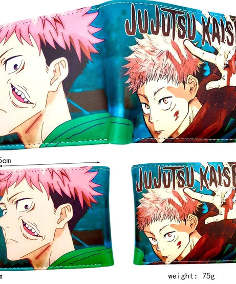 Anime Jujutsu Kaisen Gojo Satoru Bifold Short Men's Wallets Card Holders Purse
