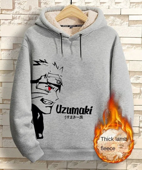 Naruto Sasuke Hoodie Sweatshirt High Quality Clothing Winter Loose Warm Hip Hop Unisex Fashion Pullover Men Hoodie Birthday Gift