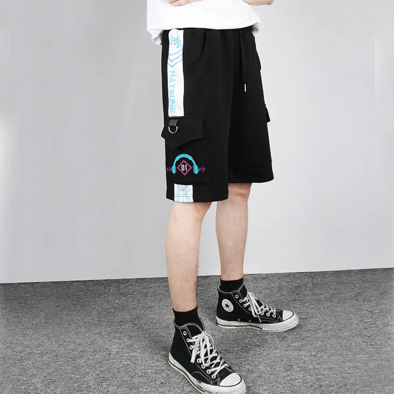 New Hot Sale Pant Anime Mikuu Men Women Cotton Casual Pants Black Pants Men Cargo Pants Sweatpant Fashion shorts Unisex