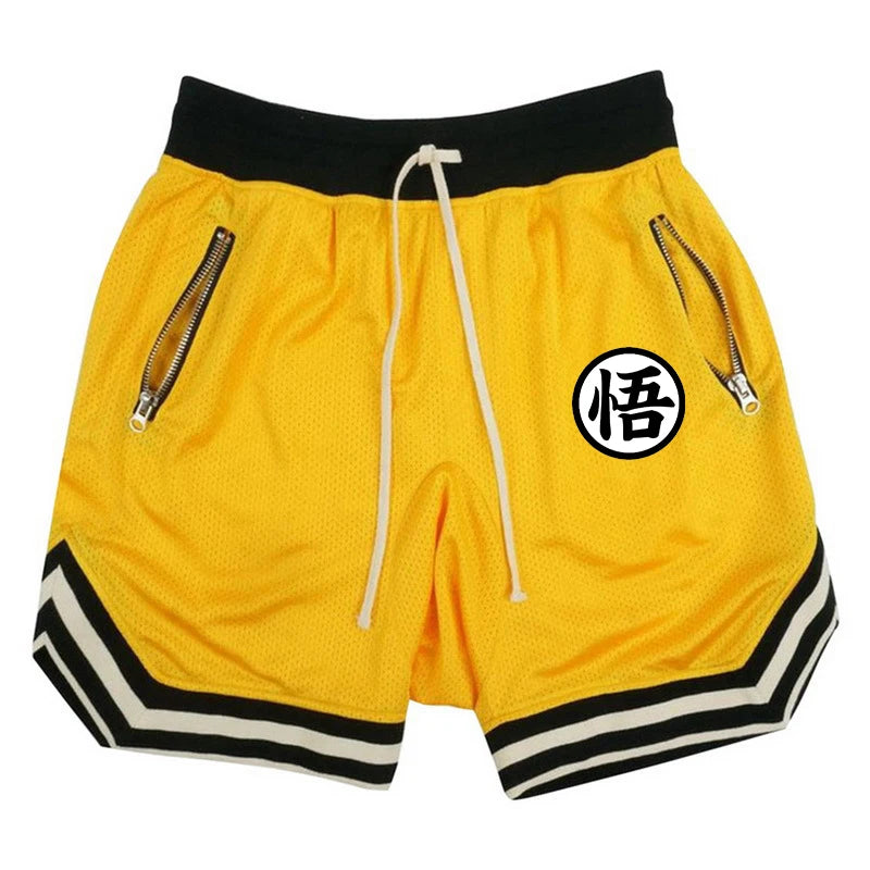 Dragon Ball Son Goku Quick-Dry Mesh Gym Shorts – Breathable Sports & Fitness Activewear 2