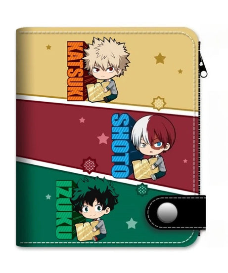 Anime My Hero Academia Todoroki Shoto Men's Wallets Midoriya Izuku Card Holders Purse