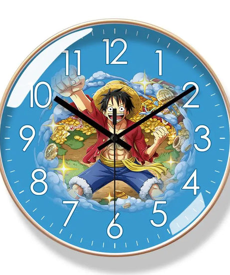 One Piece Wall Clock – Luffy, Zoro & Chopper Silent Quartz Anime Home Decor