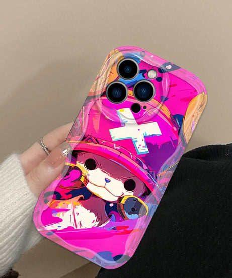 One Piece Anime Chopper Cute For Apple iPhone 15 14 13 12 11 XS XR X Pro Max Plus Wave Oil Back Phone Case