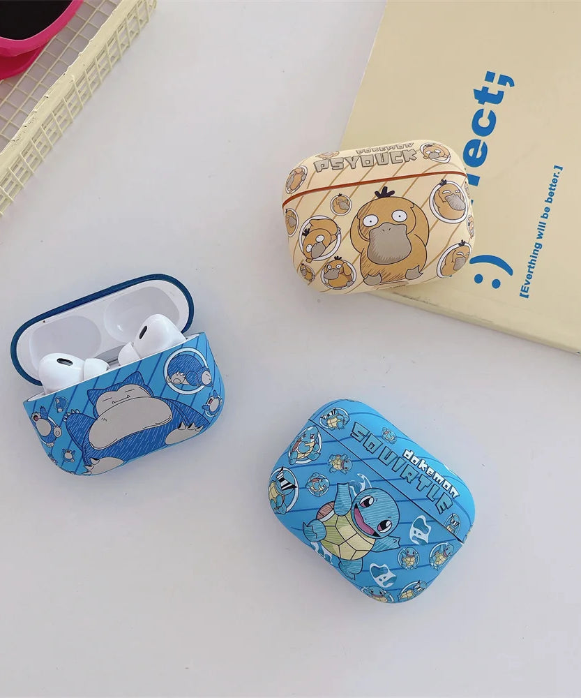 Anime Pokemon Psyduck Squirtle Snorlax Earphone Case for Airpods pro 2 Wireless Bluetooth Headphones