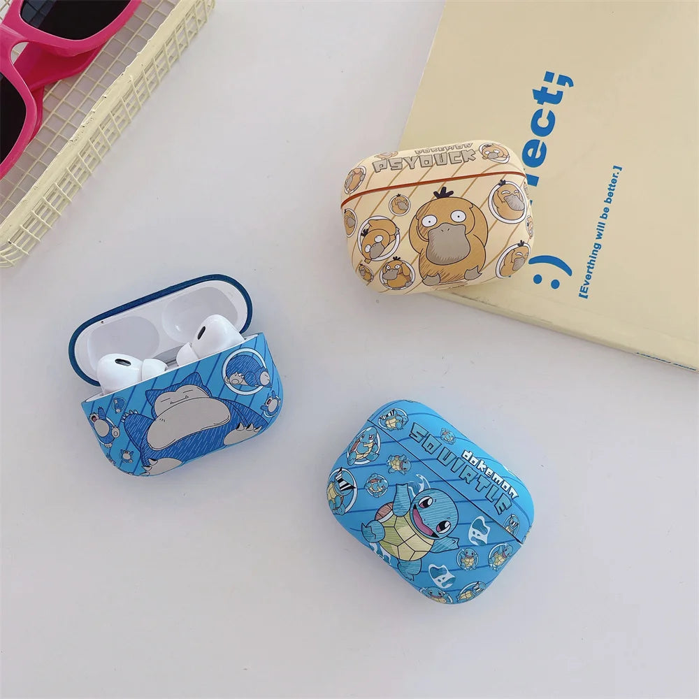 Anime Pokemon Psyduck Squirtle Snorlax Earphone Case for Airpods pro 2 Wireless Bluetooth Headphones