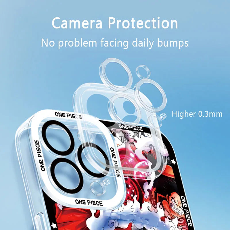 Anime O-One Piece Phone Case for iPhone 15 14 Pro Max 13 12 Mini 11 Pro XR XS X 8 7 6 6S Plus SE Soft Silicone Back Cover
