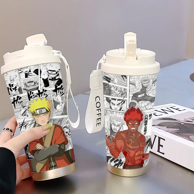 new Uzumaki Naruto cute and cool personality high-value two-dimensional student going out portable straw water cup birthday gift