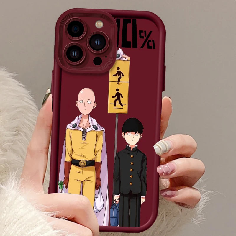 Mob Psycho 100 Anime Art Eye Ladder For Apple iPhone 15 14 13 12 11 XS XR X Pro Max Plus Funda Phone Case