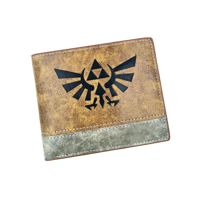 Anime demon slayer Man Bifold Wallets Khaki Card Holders Coin Purse