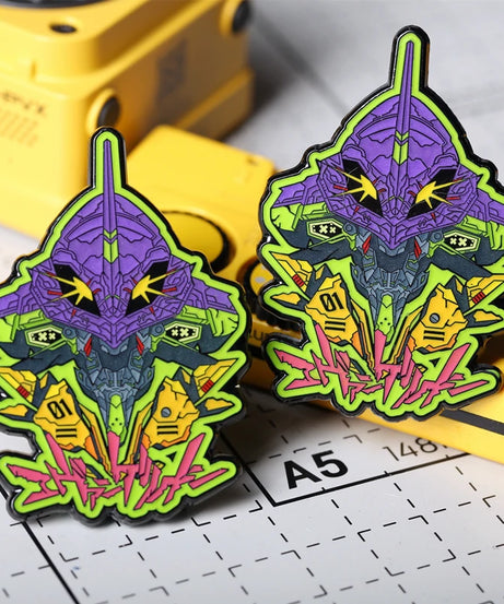 Animation peripheral accessories pendant Neon Genesis Evangelion brooch Unit 1 EVA01 badge ins jewelry pin refrigerator magnet