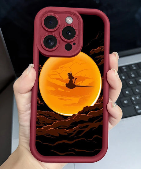 D-Dragon Ball Logo Japan Goku Eye Ladder For Apple iPhone 15 14 13 12 11 XS XR X Pro Max Plus Soft Phone Case