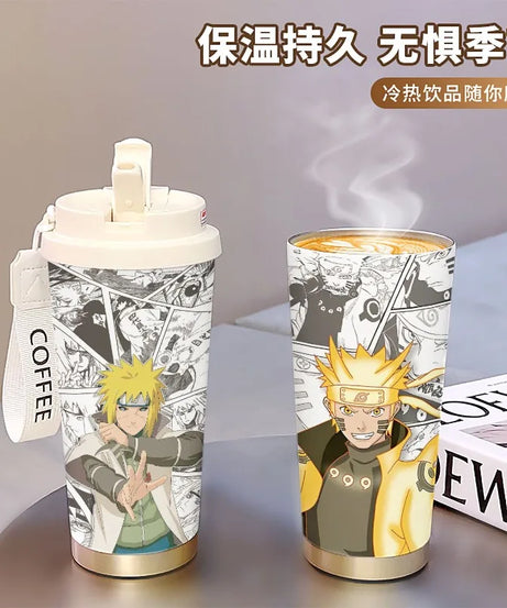 new Uzumaki Naruto cute and cool personality high-value two-dimensional student going out portable straw water cup birthday gift