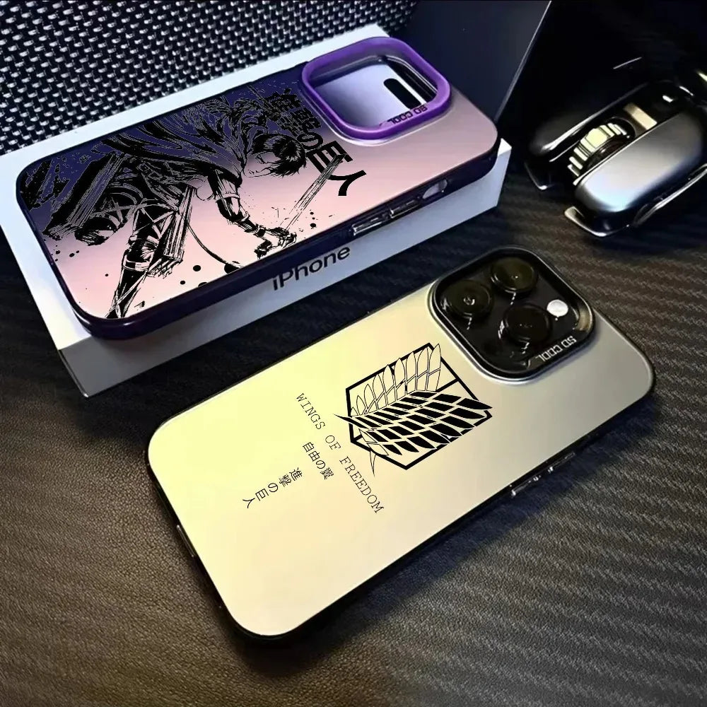 Attack on Titan Anti-Fall Matte iPhone Case – Wings of Freedom Shockproof Cover