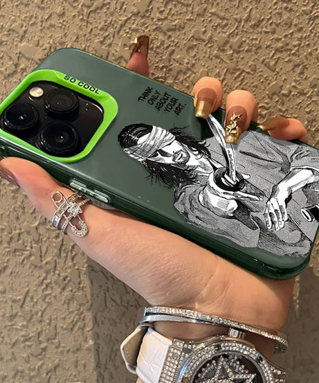 Comics Vagabond Samurai Case for iPhone SE4 16E 16 15 14 13 12 11 Pro Max XS X XR Plus 8 7 SE Plating Matte Cover