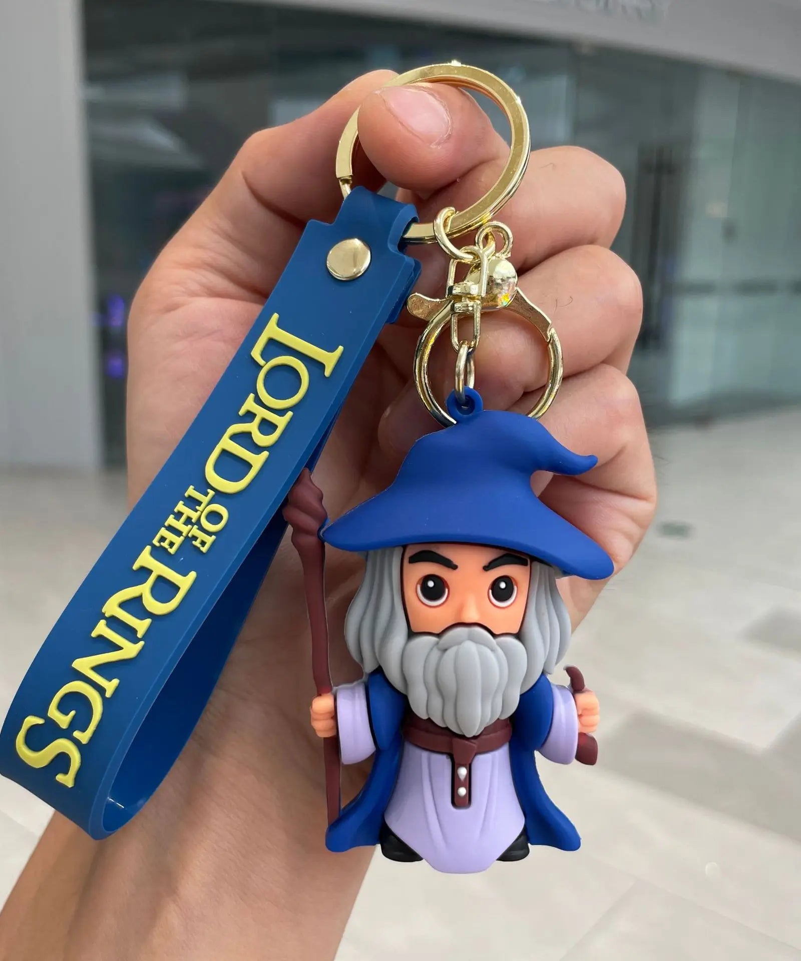 Movie Lord Rings Keychain Anime Doll Figure Car Keyring PVC Doll Pendent Bag Jewelry Accessories Toy Kid Xmas Decora Gift