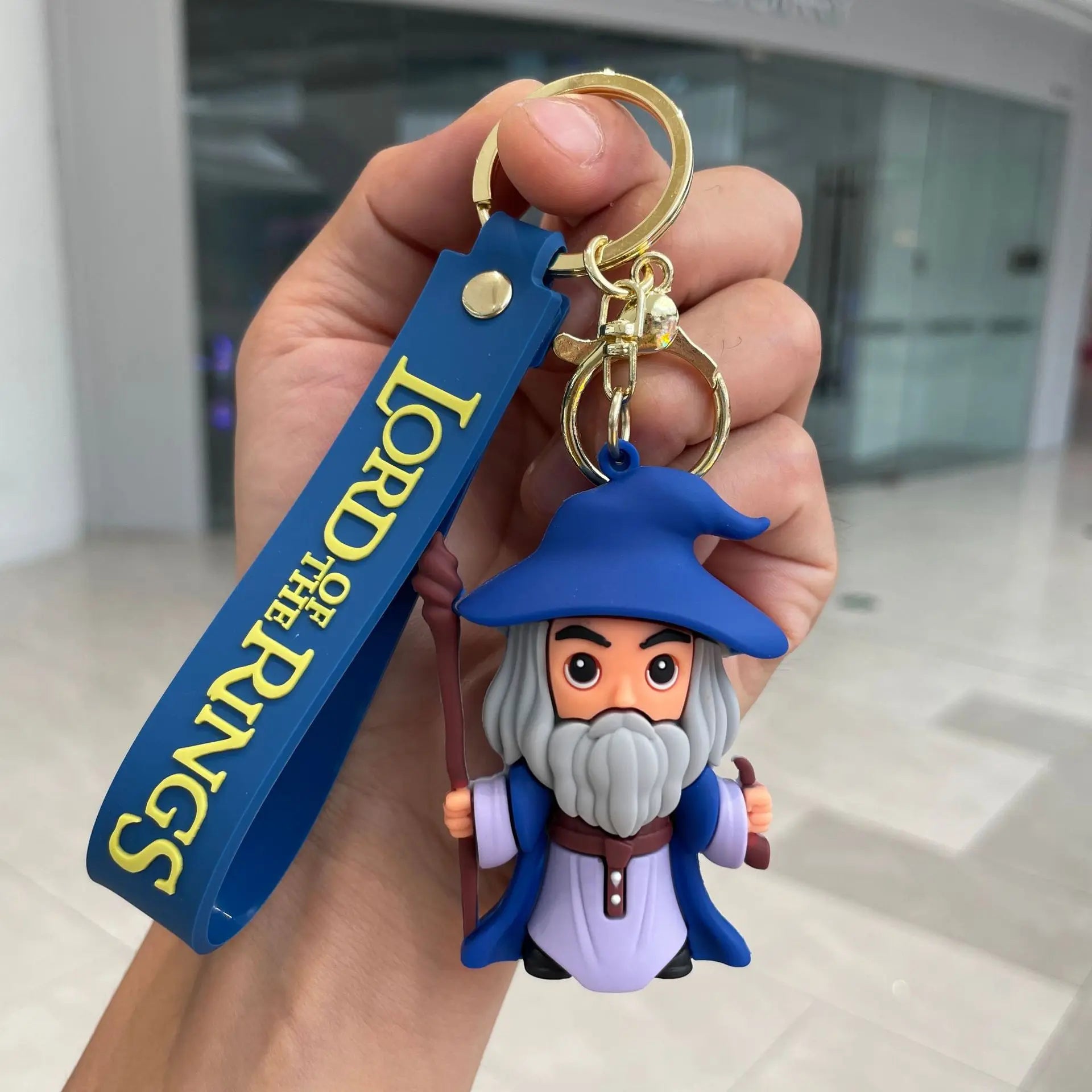 Movie Lord Rings Keychain Anime Doll Figure Car Keyring PVC Doll Pendent Bag Jewelry Accessories Toy Kid Xmas Decora Gift