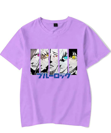 New Anime BLUE LOCK Printing T Shirt Fashion Men/Women Tops Tees Summer Cool Loose Short Sleeve