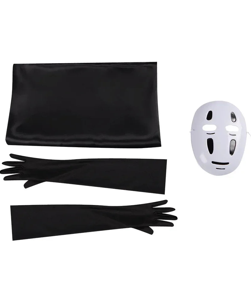 No Face Man Cosplay Costume Unisex Halloween Anime Carnival Party Adult Clothing Including Ghost Mask Gloves Comic Con