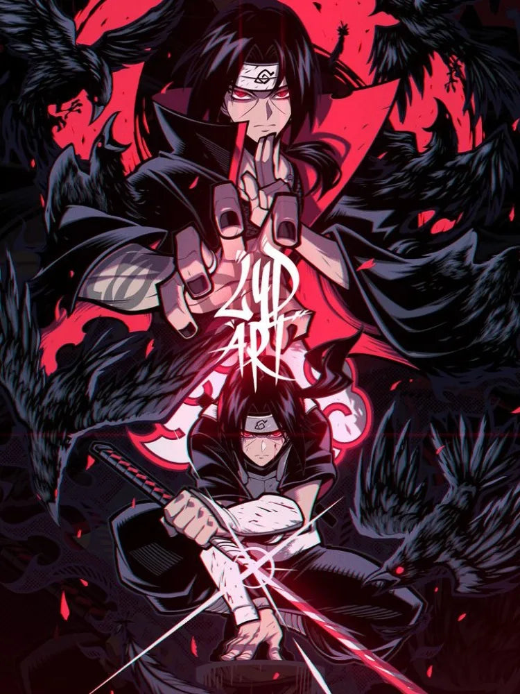Uchiha Itachi New Diamond Painting Mosaic Naruto Cartoon Art Cross Stitch Embroidery Rhinestones Home Decor Children's Gift