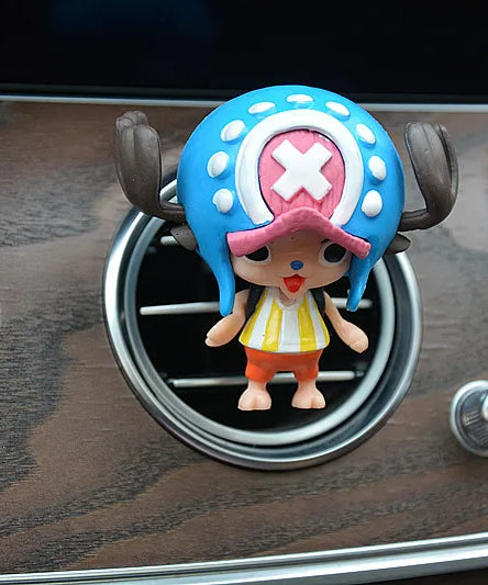 One Piece Car Air Outlet Perfume Clip Model Ornaments Luffy Captain Zoro Action Figures Auto Air Conditioning Port Decor