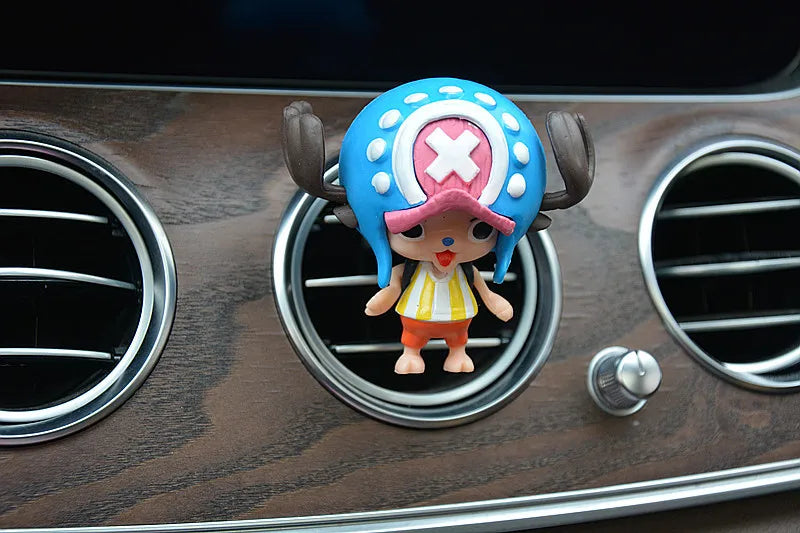 One Piece Car Air Outlet Perfume Clip Model Ornaments Luffy Captain Zoro Action Figures Auto Air Conditioning Port Decor