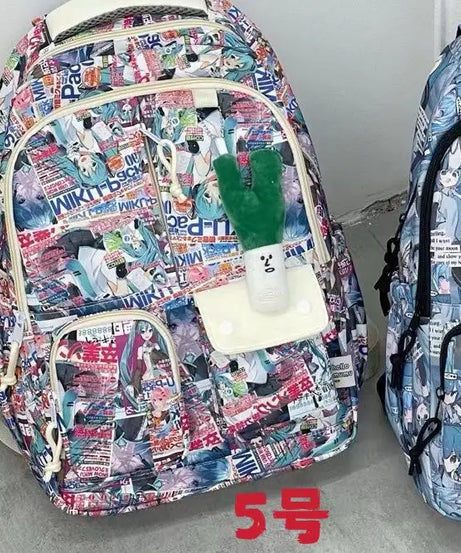 Hatsune Miku New Bag Junior High Student Large Capacity High School Student Girls Middle School Backpack Holiday Gift