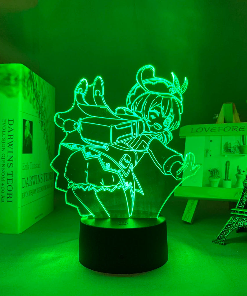 Newly Genshin Impact Night Light Yae Miko Game Figures Acrylic Stand Model 3D Table Lamp Kids Git Acrylic Bedside lamp