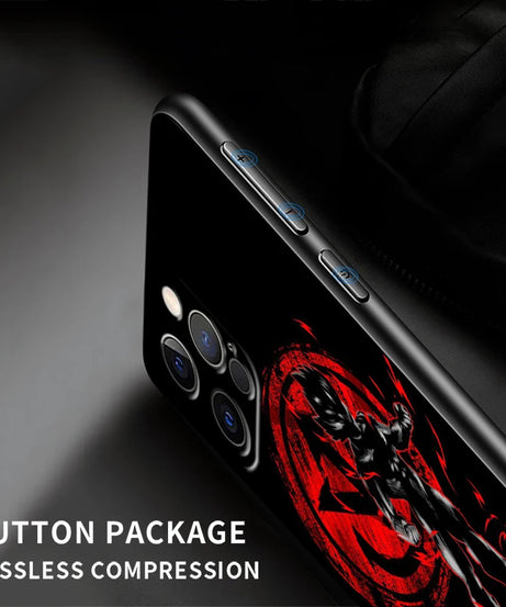 Dragon Ball Z Black Soft Case for iPhone 15/14/13/12/11/XS/X/8/7/SE