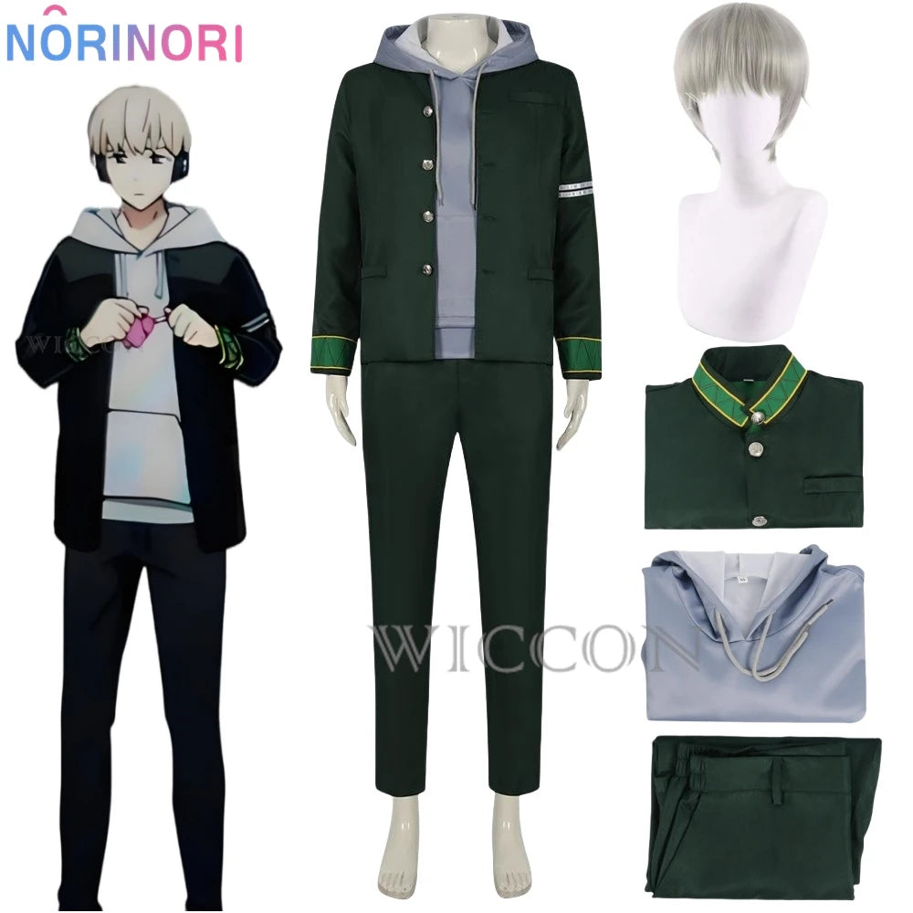 Anime Wind Breaker Ren Kaji Cosplay Costume & Wig Set