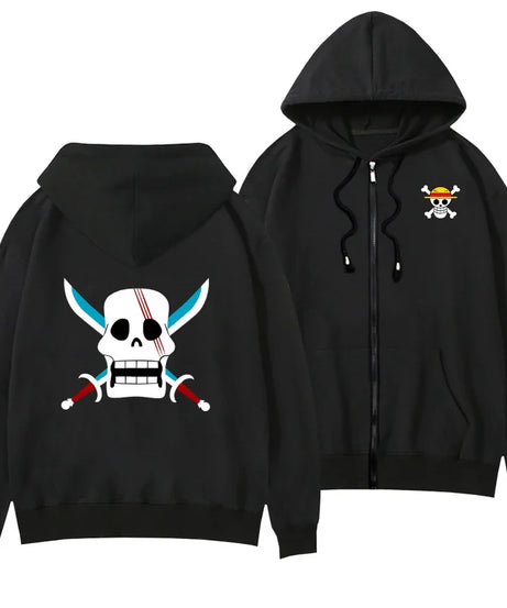 One Piece Anime Women Zip Up Hoodie Jacket Spring Autumn 2New Fashion Mens Sweatshirt Couple Promozed Clothes Coats