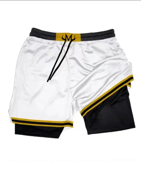 Anime-Inspired Double-Layered Sports Shorts – Breathable High-Waist Fit