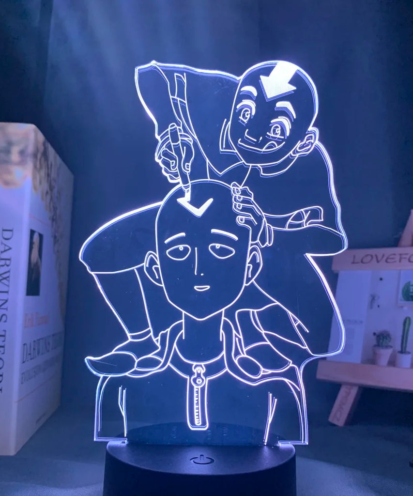 One Punch Man Saitama Figure Led Night Light Lamp for Home Decoration Nightlight Cool Manga Store Decor Ideas Table 3d Light