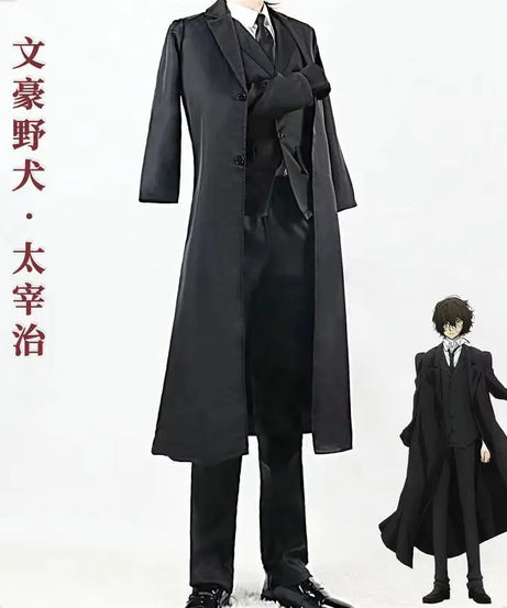 Bungo Stray Dogs Cosplay Costume, Nakahara Chuuya Halloween Costume, Anime Clothes, Adulto Fantasias Deguisement Garcons zones b