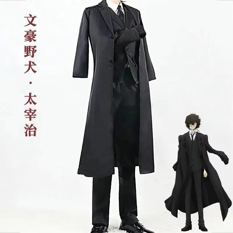 Bungo Stray Dogs Cosplay Costume, Nakahara Chuuya Halloween Costume, Anime Clothes, Adulto Fantasias Deguisement Garcons zones b