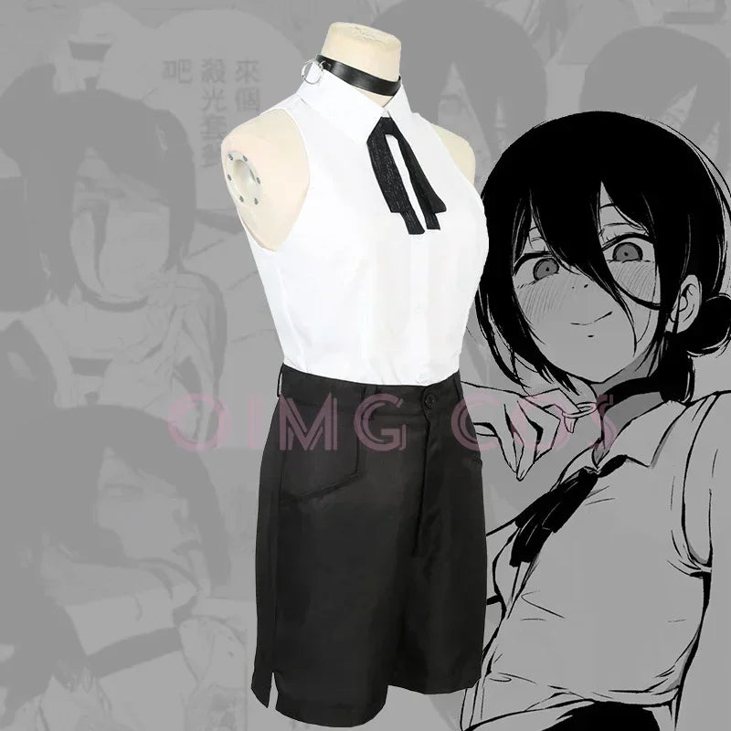 Chainsaw Man Reze Cosplay Costume — Blue Suit Set 2