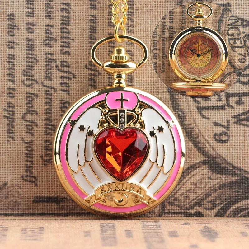 Sailor Moon Moon Prism Pocket Watch Second Generation Lifewith sailor moon Card Captor Sakura accessories holiday gift