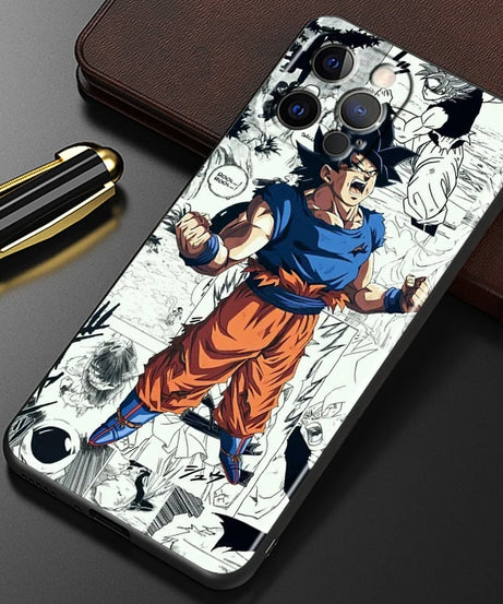 Manga D-Dragon Ball Z Art For iPhone 15 14 13 12 11 XS XR X 8 7 SE Pro Max Plus Mini Black Phone Case