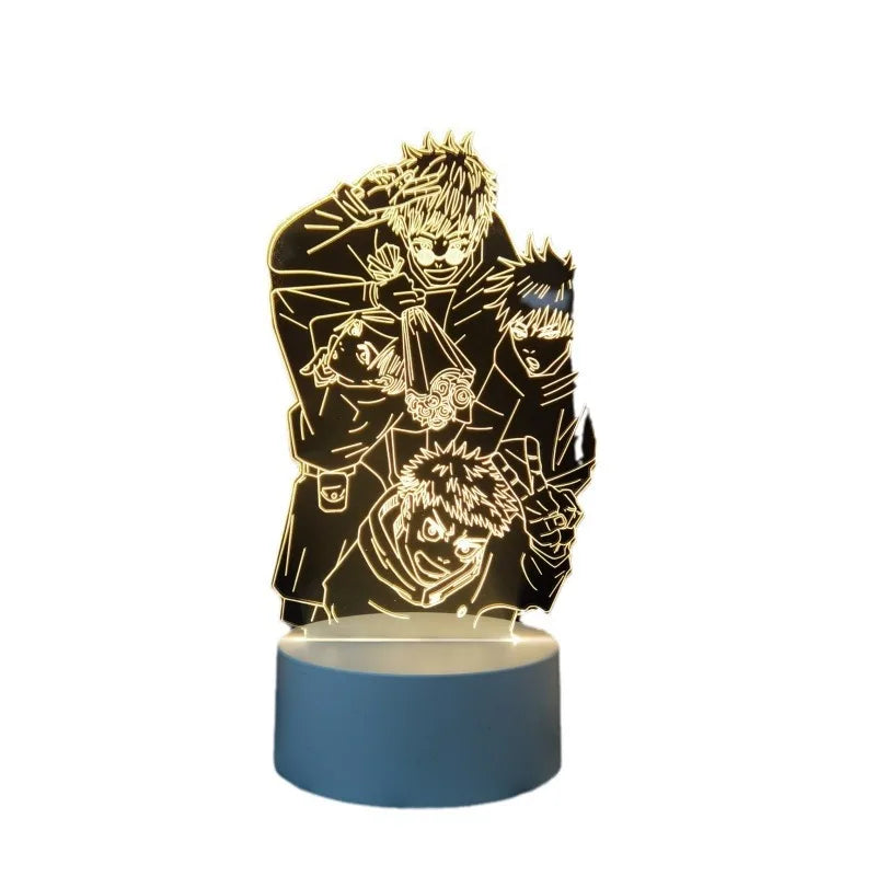 Anime Jujutsu Kaisen Ryomen Sukuna 3D LED Night Light – Touch & Remote Desk Lamp 4