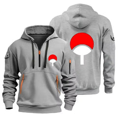 Naruto Anime Half-Zip Hoodie – Casual Versatile Pullover Sweatshirt for Fans