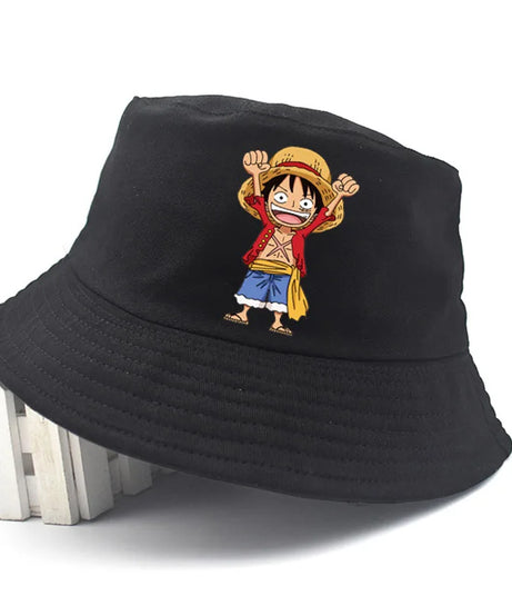 Anime One Piece Luffy Embroidery Bucket Hat