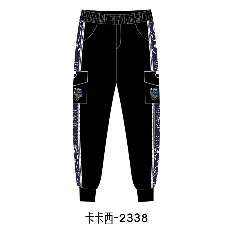 New Anime Peripherals Casual Pants Uzumaki Naruto Uchiha Sasuke Uchiha Itachi Hatake Kakashi Sweatpants Trousers Slacks Overalls