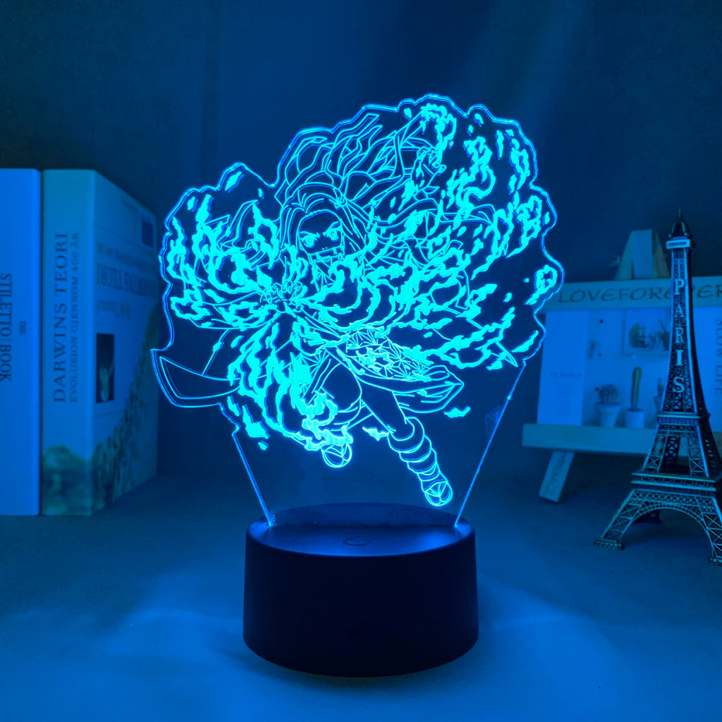 Anime Demon Slayer 3D LED Nightlight Figure for Kids Child Bedroom Decor Cool Kimetsu No Yaiba Lamp Gift Dropshopping