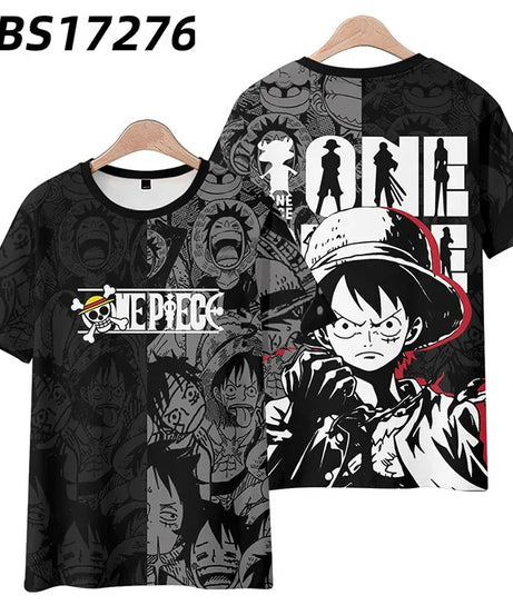 Anime Summer ONE PIECE T-Shirt Luffy Zoro 3D Print Clothes Female Male Fashion T Shirts Short Sleeves Casual Tops