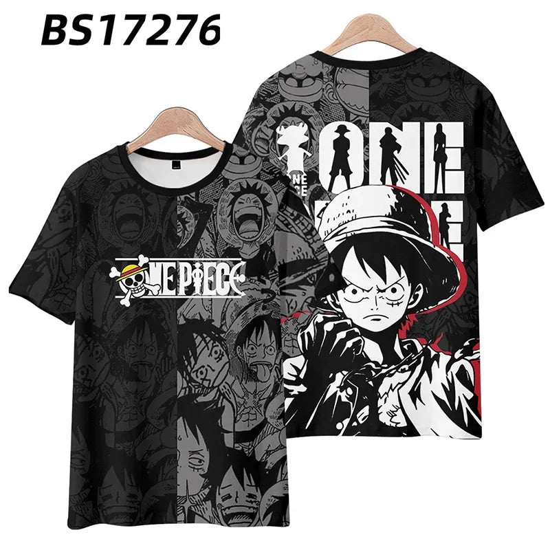 Anime Summer ONE PIECE T-Shirt Luffy Zoro 3D Print Clothes Female Male Fashion T Shirts Short Sleeves Casual Tops
