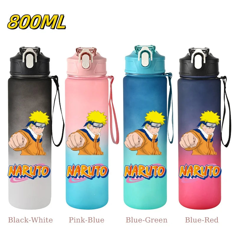 Naruto 800ml Leak-Proof Sport Water Bottle – Straw & Locking Flip Cover 7